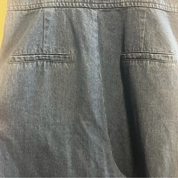 LE LIS Denim Jean Wide Leg Overalls - Picture 13 of 14